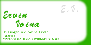 ervin voina business card